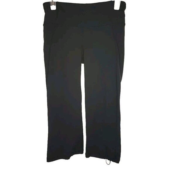 Lululemon Women's Slit Cropped Activewear Black Capri Pants Size 6 - Picture 2 of 11